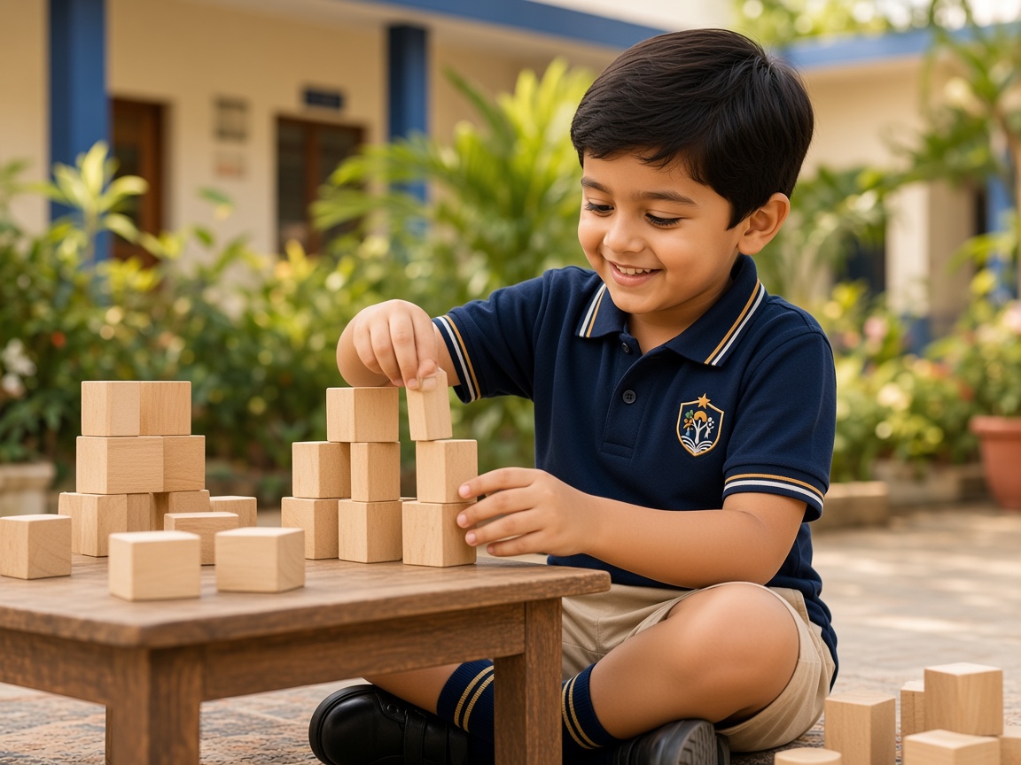 Child exploring and learning