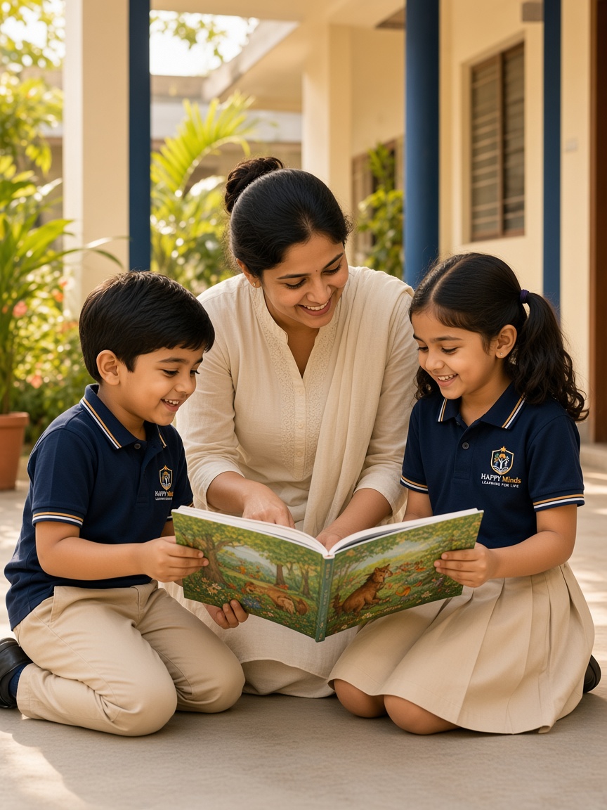 Educator with children